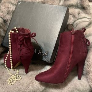 Izabella Rue Women’s Suede Side-zip Short Boots